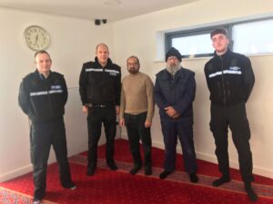 Community Liaison Officers Visit Stafford Muslim Prayer Hall
